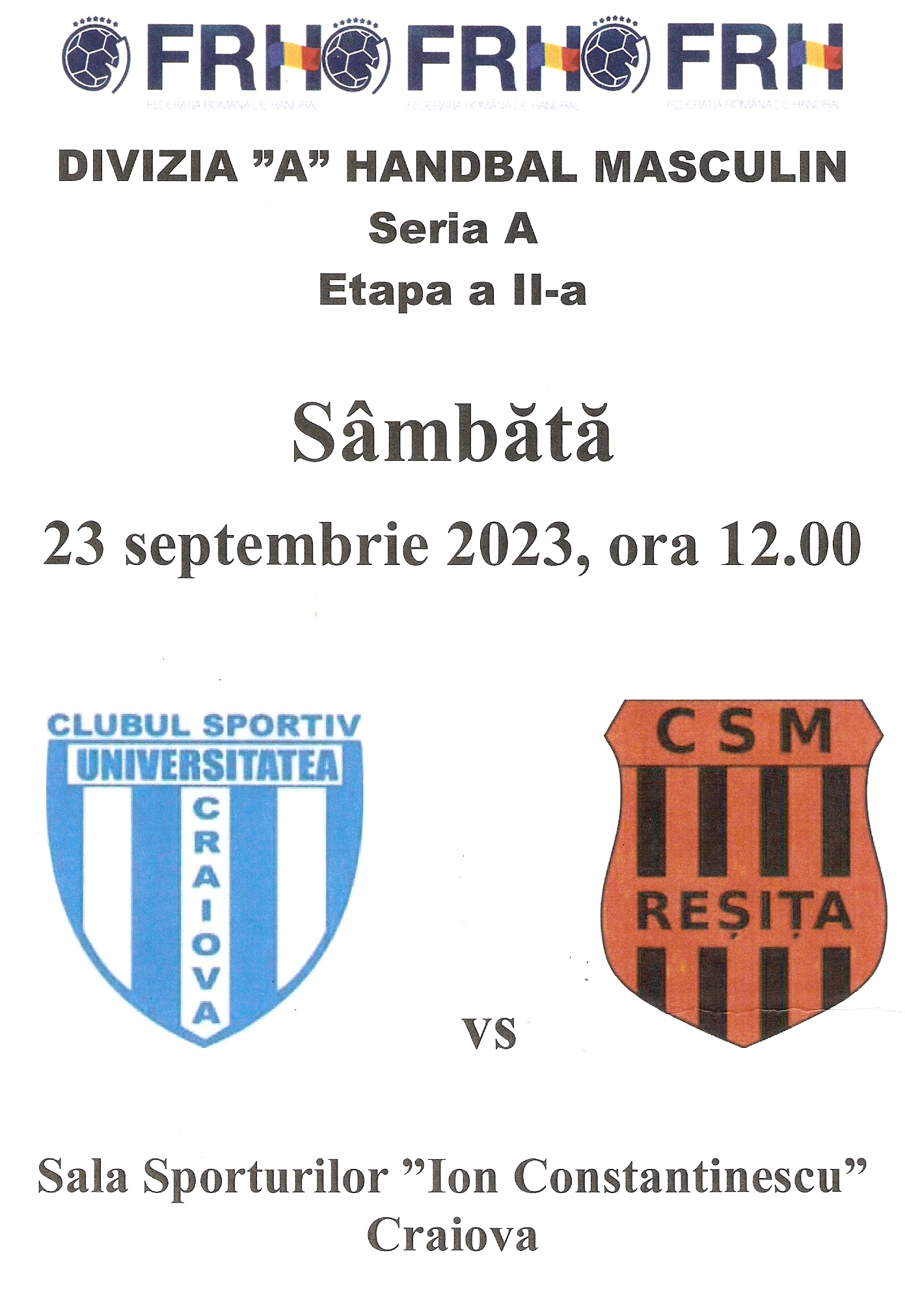 CS UNIVERSITATEA CRAIOVA - CSM REȘITA